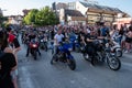 Motorcycle parade in Prnjavor Royalty Free Stock Photo