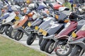 Motorcycle parking Royalty Free Stock Photo