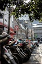 Motorcycle parking in Blok M Square, Jakarta, Indonesia