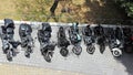 Motorcycle parking in Cape Town Royalty Free Stock Photo