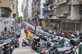 Motorcycle parking in Macao Royalty Free Stock Photo