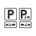 Motorcycle parking sign