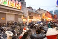 Motorcycle parking zone at Nanjing Road in Shanghai