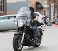 Motorcycle Poker Run Rider leaving