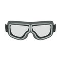 Motorcycle protective goggles vintage flat style vector