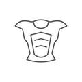 Motorcycle protective vest line outline icon