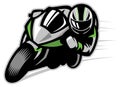 Motorcycle race cornering Royalty Free Stock Photo