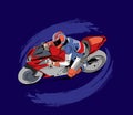 Motorcycle race illustration in vector