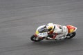 Motorcycle racer in action