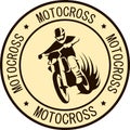 Motorcycle racer sport label