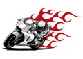 A Motorcycle racer sport vector illustration design Royalty Free Stock Photo