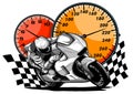 A Motorcycle racer sport vector illustration design Royalty Free Stock Photo