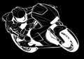 A Motorcycle racer sport vector illustration design Royalty Free Stock Photo