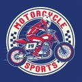 Motorcycle racing badge design