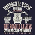 Motorcycle Racing Typography