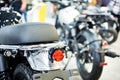 Motorcycle rear red brake light Royalty Free Stock Photo