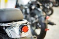 Motorcycle rear red brake light Royalty Free Stock Photo