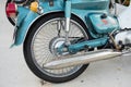 Motorcycle rear wheel, tire, brake Royalty Free Stock Photo