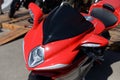 Motorcycle red sports front part