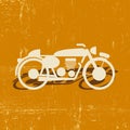 Motorcycle retro silhouette Royalty Free Stock Photo