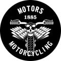 Motorcycle ribbon emblem