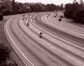 Motorcycle ride on a freeway