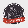 Motorcycle rider extreme sport banner
