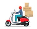 Motorcycle rider. Fast courier. Motorcycle driver courier. Bike scooter delivery. Moped. Scooter and motorbike. Economical and