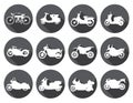 Motorcycle rider Icons set. Vector Illustration Royalty Free Stock Photo