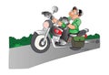 Motorcycle Rider, illustration Royalty Free Stock Photo