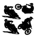 Motorcycle rider performing stunts Royalty Free Stock Photo