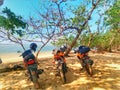 Motorcycle riding beach honda suzuki nature