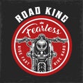 Motorcycle round vintage logo Royalty Free Stock Photo