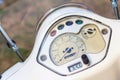 Motorcycle, scooter speedometer bord close up Royalty Free Stock Photo