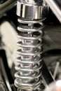 Motorcycle shock absorbers. Royalty Free Stock Photo