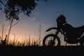 Motorcycle silhoette enduro off road adventure sunset sunrise