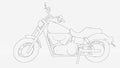 motorcycle sketch on white background hand drawn artistic Royalty Free Stock Photo