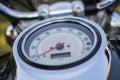 Motorcycle speedometer from close distance.