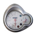 Motorcycle speedometer and Fuel Gauge on white background Royalty Free Stock Photo