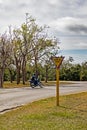 Motorcycle Speeds By In Cayo Coco, Cuba Royalty Free Stock Photo