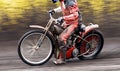 Motorcycle speedway rider Royalty Free Stock Photo