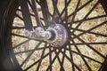 Motorcycle spokes in the morning Royalty Free Stock Photo