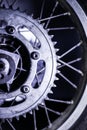 Motorcycle sprocket Royalty Free Stock Photo