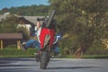 Motorcycle stunt man