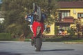 Motorcycle stunt man