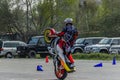 Motorcycle stunts, show in MTS Szczecin
