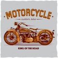 Motorcycle t-shirt label design