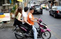 Motorcycle taxi, Bangkok, Thailand Royalty Free Stock Photo