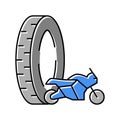 motorcycle tires color icon vector illustration Royalty Free Stock Photo