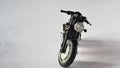 Motorcycle toys miniatur with black color isolated on white background